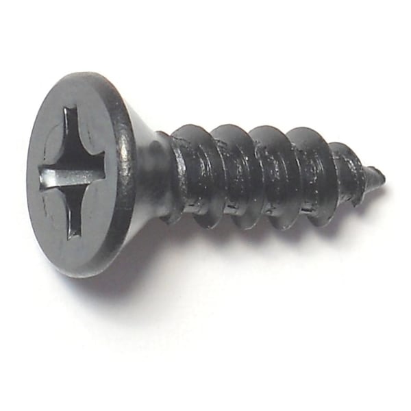 Midwest Fastener Sheet Metal Screw, #12 x 3/4 in, Black Steel Flat Head Phillips Drive, 12 PK 79461 - main